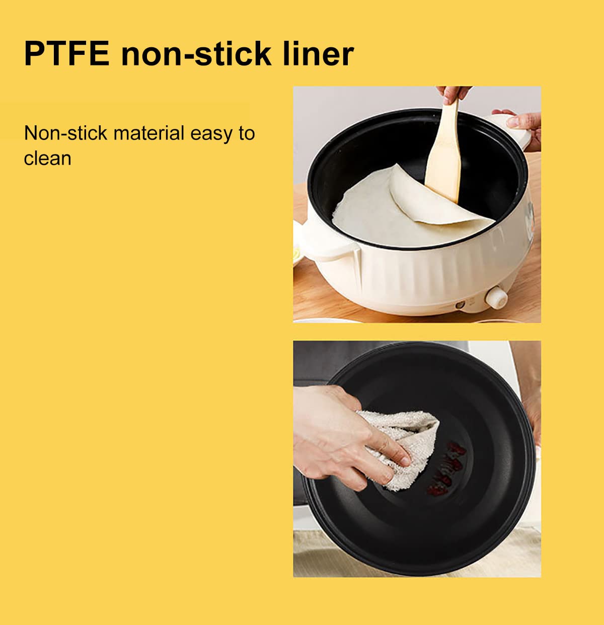 Wielofunkcyjna kuchenka elektryczna Non-stick Multicooker - 1,7 l - 2,7 l kuchenka elektryczna do szkoły podróżnej w domu 400 W-1000 W,2.2L