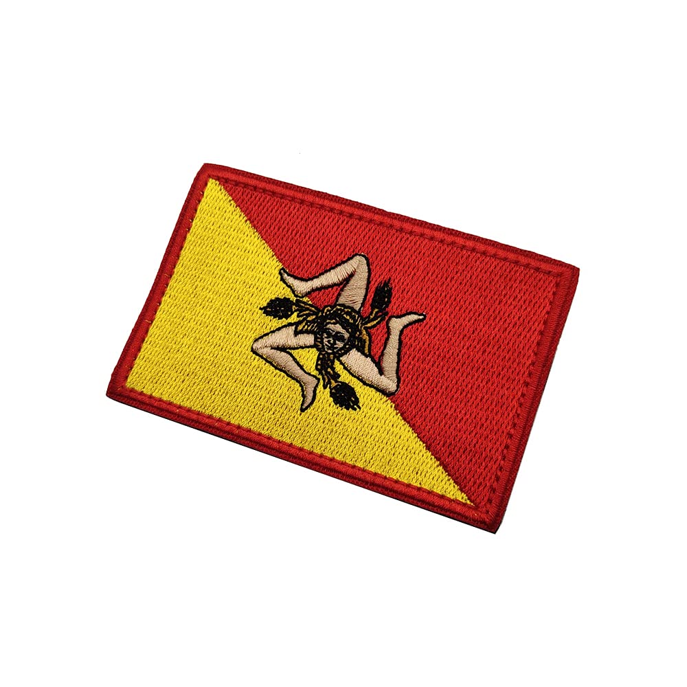 Lot de 2 écussons brodés avec drapeau du monde AliPlus - Avec fermeture à crochet et nœud - 8,9 x 6 cm