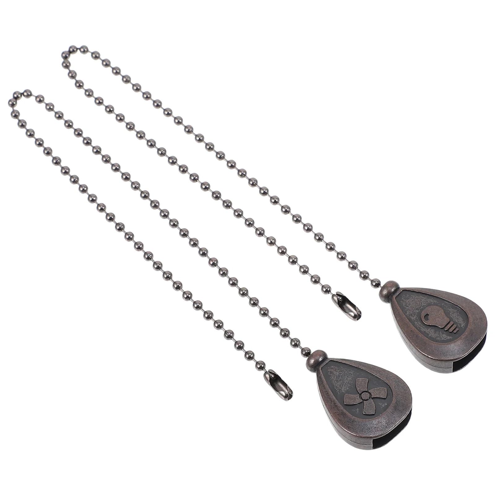 Gwyzax Ceiling Fan Pull Chain Extension 8Pcs Ceiling Fan Pull Chain Light Pendant Extension Retro Decorative Charm Coffee