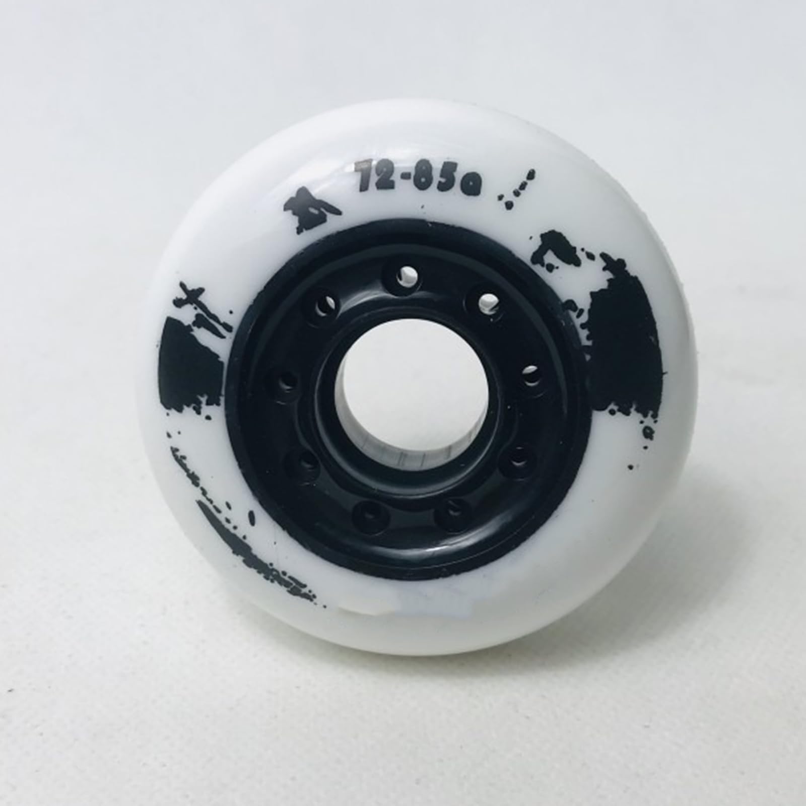 Generico Rotelle per Pattini in Linea Interni/Esterni Ruote per Pattini in Linea 72mm 76mm 80mm Ruote di Ricambio per Pattini in Linea con Cuscinetti Installati per Interni Ed Esterni (Nero 76mm)