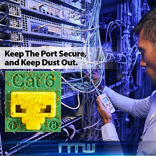 NTW Bloqueio de porta/bloqueio de poeira RJ45 NL-PBK50-RD com teclas codificadas por cores