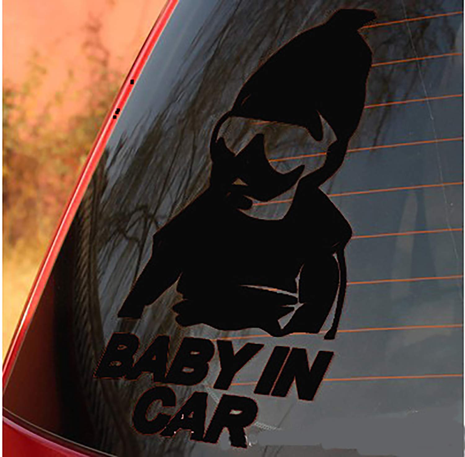 TooCust Baby in Car Reflective Sticker 5.9 inch Decal Sticker for Vehicle Car Truck Window Bumper Wall Decor,Black