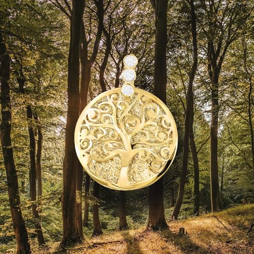 forme di Lucchetta - 14k Gold Tree of Life Pendant with Sapphires - Authentic Charm Jewelry from Italy4