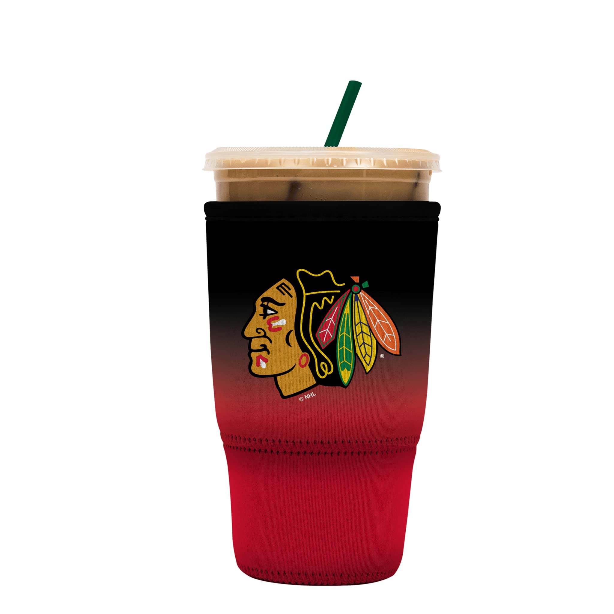 Sok It JavaSok NHL Hockey Iced Coffee & Cold Soda Insulated Neoprene Cup Sleeve (Chicago Blackhawks, Large: 30-32oz)
