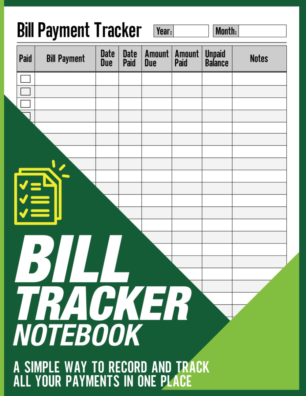 Bill Tracker Notebook: Monthly Planner for Tracking Expenses, Due Dates, and Staying Financially Organized | Helps You Track, Pay & Manage Finances |