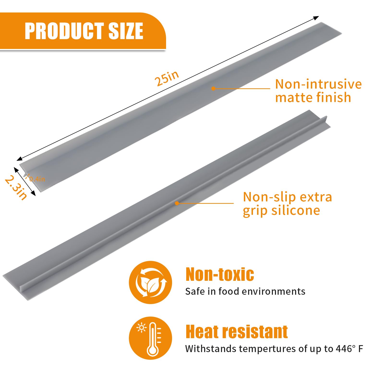Tokenhigh Stove Counter Gap Cover, 2 Pcs 25 inch Heat-Resistant Cooker Sides Gap Filler - Image 2