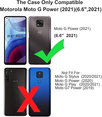 Miniatura 2 de Funda para Moto G Power (2021), diseño de Moto G Power 2021, a prueba de golpes, de doble capa de armadura protectora para niños, hombres, niñas,