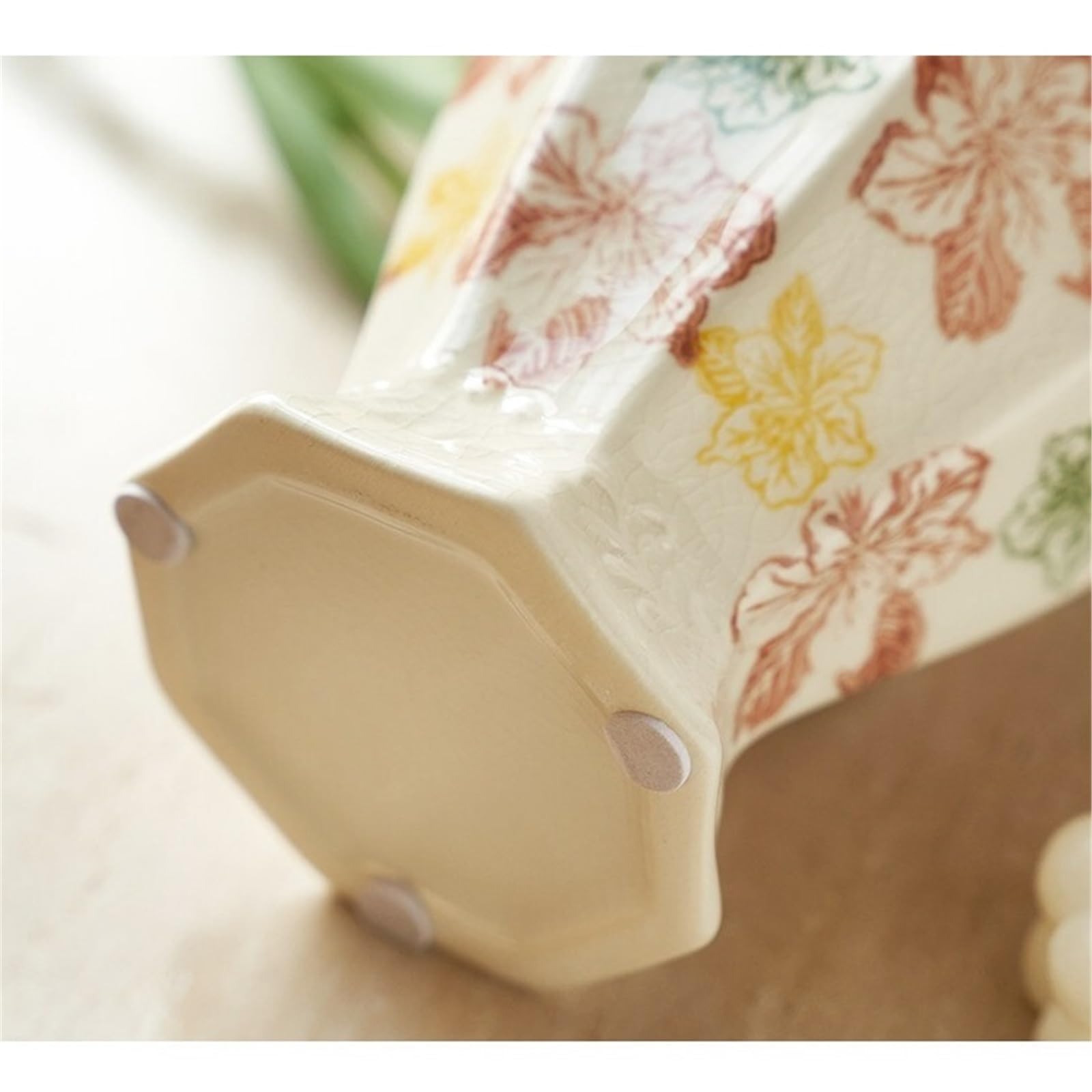 Wazon z kwiatami Crackle Glaze Ceramiczny wazon dekoracyjny w stylu vintage(Duży)