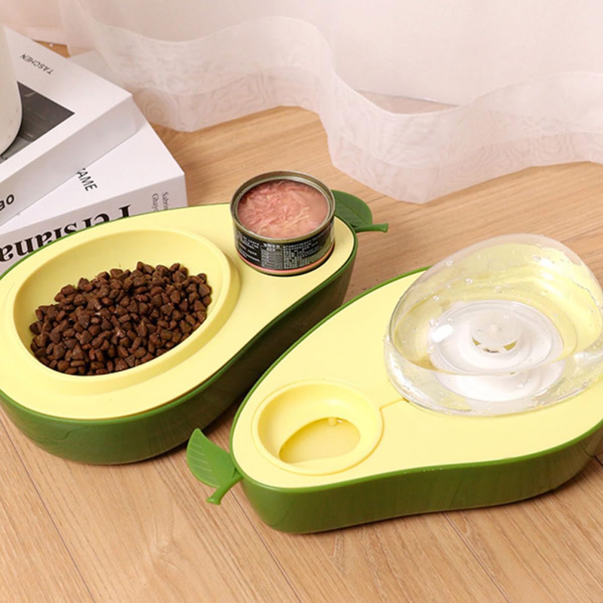 Abaodam 2 Piezas Comedero para Gatos en Forma de Fruta, Cuenco para Mascotas de Abs, Desmontable, para Proteger Las Articulaciones y Músculos Felinos