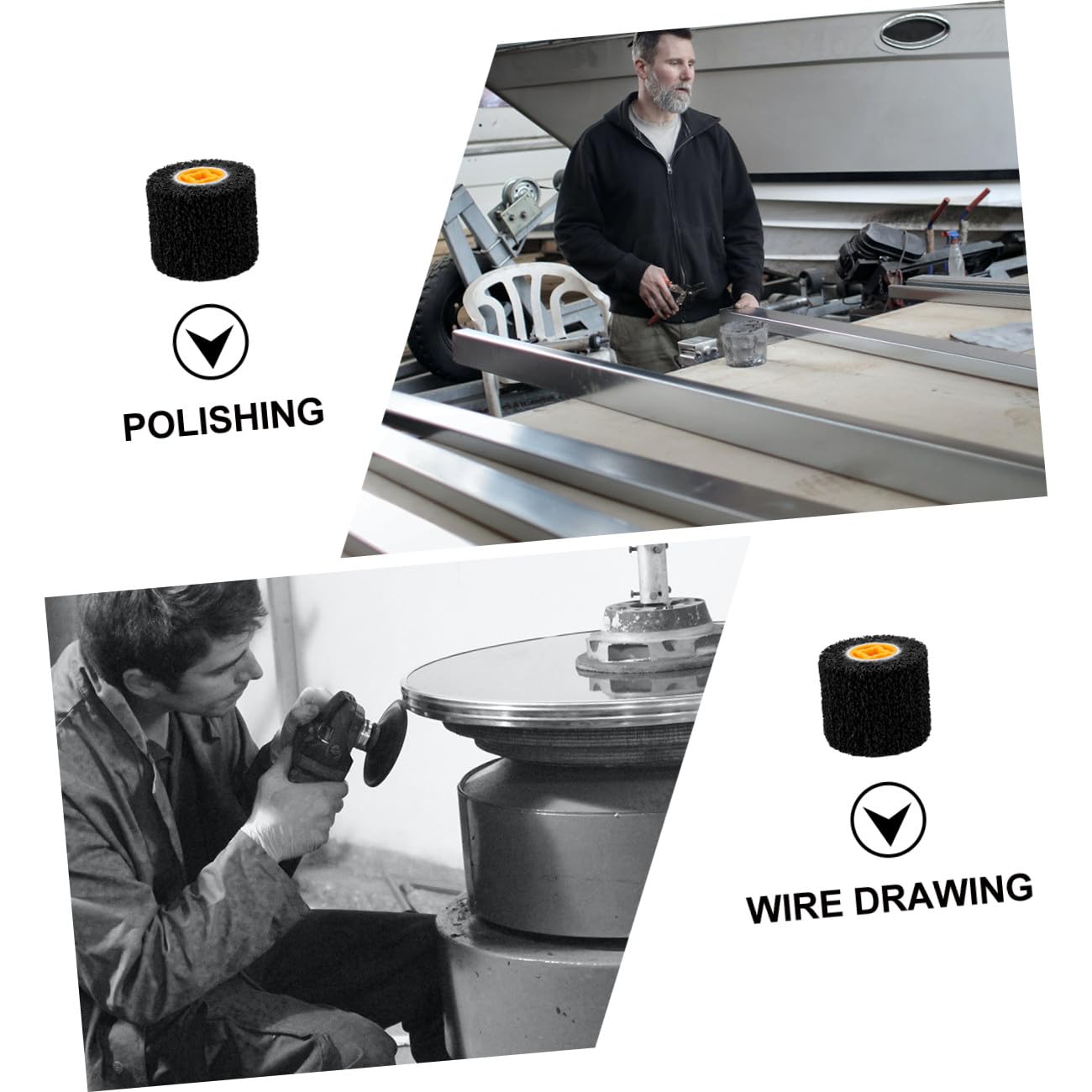DECHOUS Polishing Wheel Grinding Tool for Black Polishing Brush for Cleaning Buffing and Finishing Various Surfaces for Removal and Surface Preparation