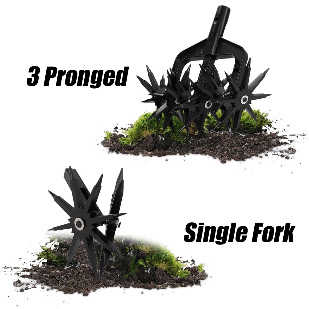 Cultivateur Jardin Rotatif Léger, Outil Scarificateur Multi Vitesses | Léger portable amovible, multi vitesses réglable, résistant ventilé, pour labour scarification réensemencement jardin