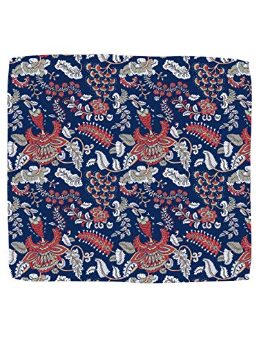 Image of BLACKSMITH Paisley and Floral Printed Italian Pocket Square for Men and Boys, for traditional Indian Wear like Bandhgala and Modi Jacket