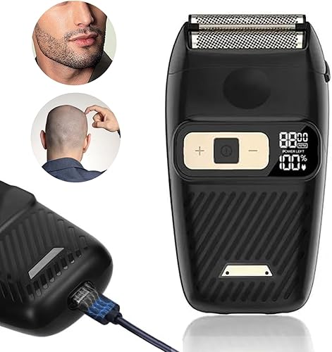 Miniatura 6 de Afeitadora eléctrica de aluminio para hombres, afeitadoras eléctricas de papel de aluminio para hombres y mujeres, pantalla LED impermeable en seco