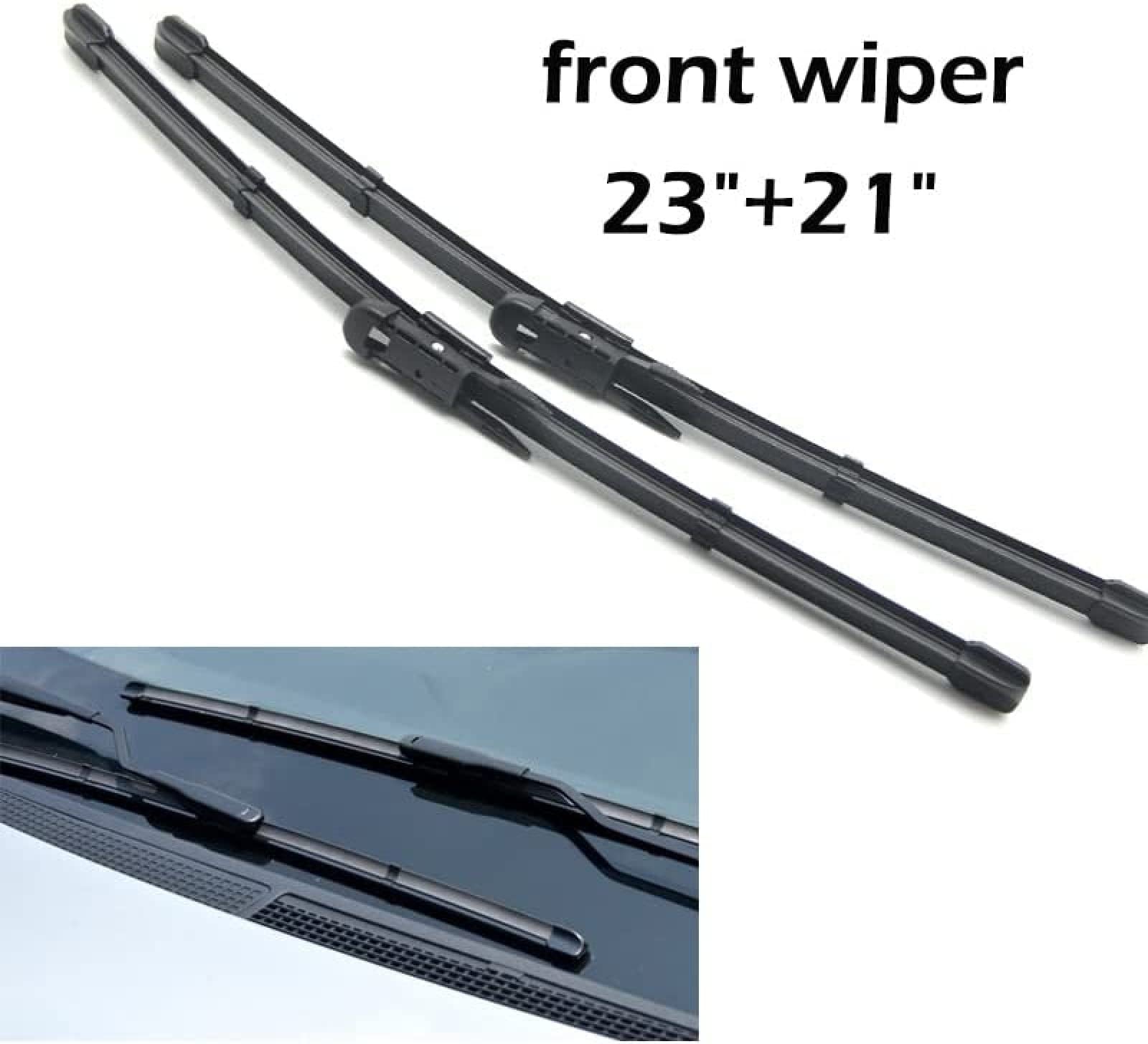 2 Front Wiper Blades For Smart ForTwo 2007-2014 - 23+21 Inch Replacement Set - View #3