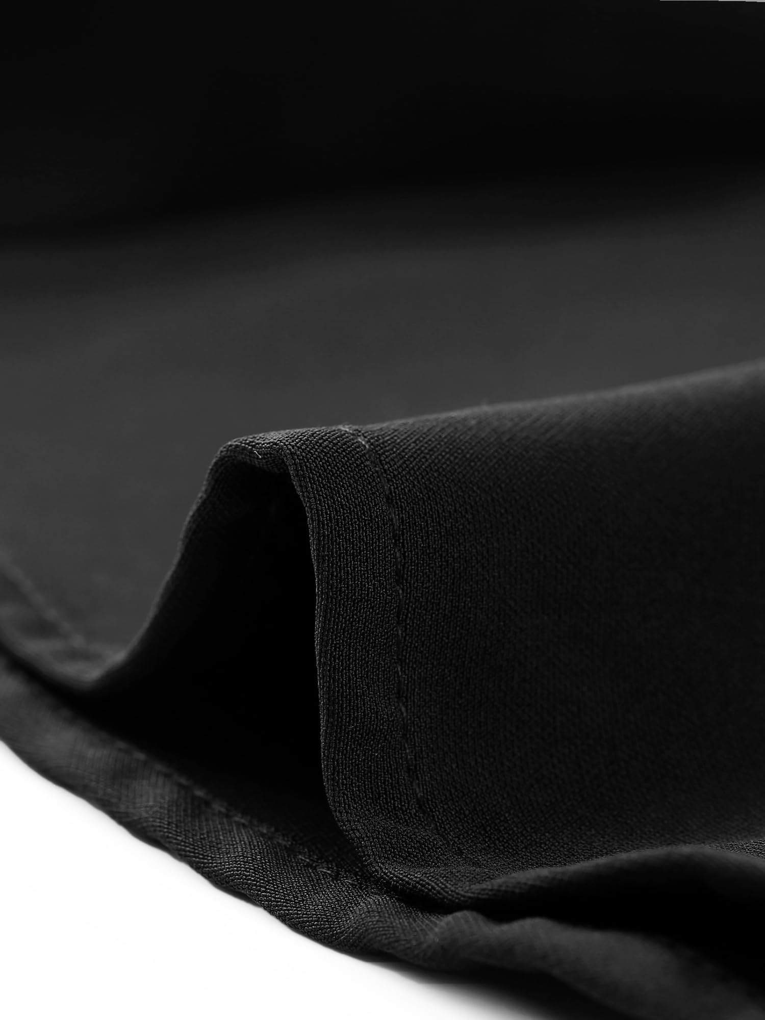 Allegra K Jupe Évasée Mi-Longue Femme avec Fermeture Éclair Latérale Jupe A-Ligne Taille Haute Jupes Trapèzes Élégantes