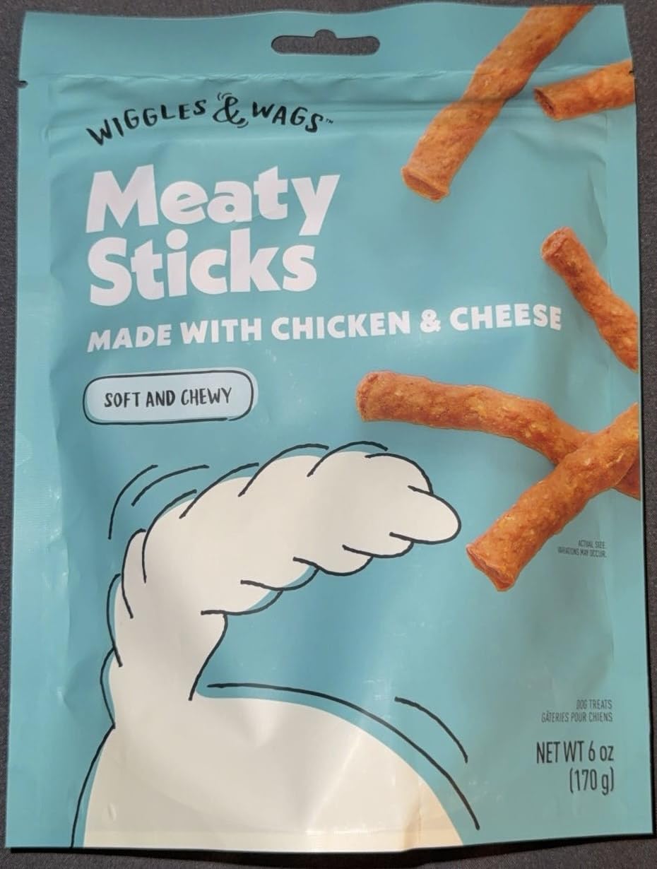 Wiggles and Wags Soft Chews Chicken & Cheese Sticks 1-Pack