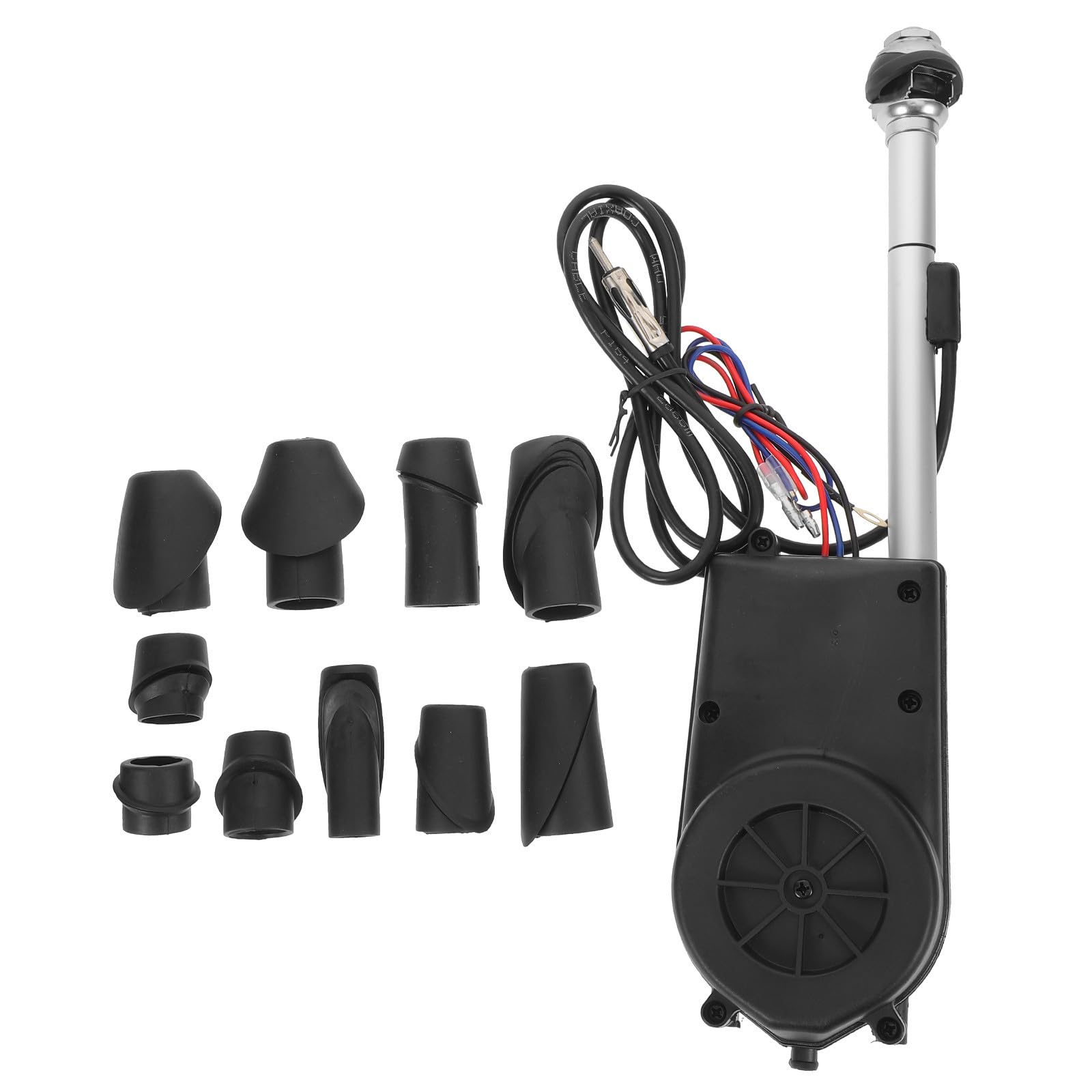 ibasenice Antena Telescópica Automática para Coche Mástil Metálico y Plástico, Compatible para Radio, Mejora la Recepción de Señal en Uso Automotriz