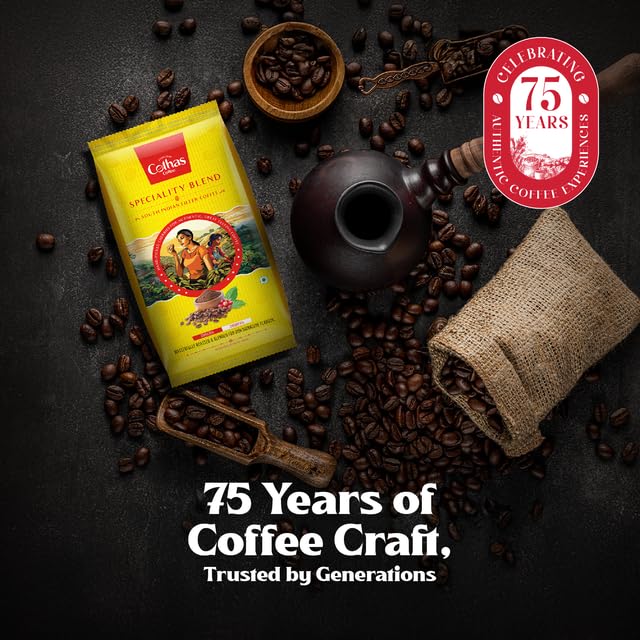 Image of Cothas Coffee - Speciality Blend South Indian Filter Coffee Powder | 85% Coffee & 15% Chicory | Rich Aroma & Strong Taste | Authentic Roast & Ground Filter Coffee (100 g)