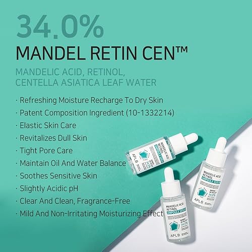 Miniatura 3 de APLB Sérum de ampolla de retinol de ácido mandélico  MANDEL RETIN CEN 34.0% 1.35 FL.OZCuidado de la piel coreano, Cuidado del acné, exfoliante,