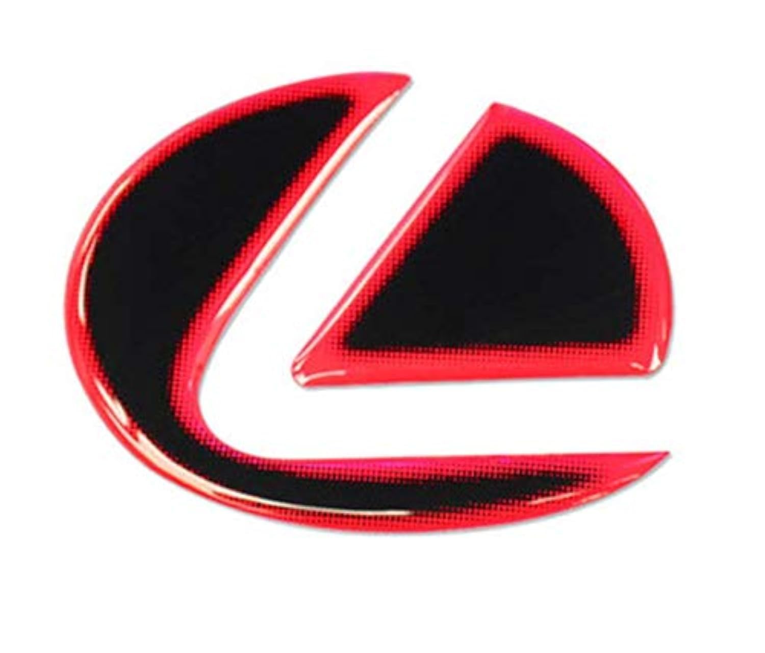VIQILANY Car Styling Steering Wheel Front Rear Emblem Badge Logo Sticker (Red)