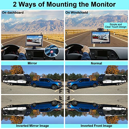 Amtifo Wireless Backup Camera Car Truck Hd 1080P 7 Inch Monitor Easy Install Rear View Camera System 2 Channels Color Night Vision A19 #TOP7