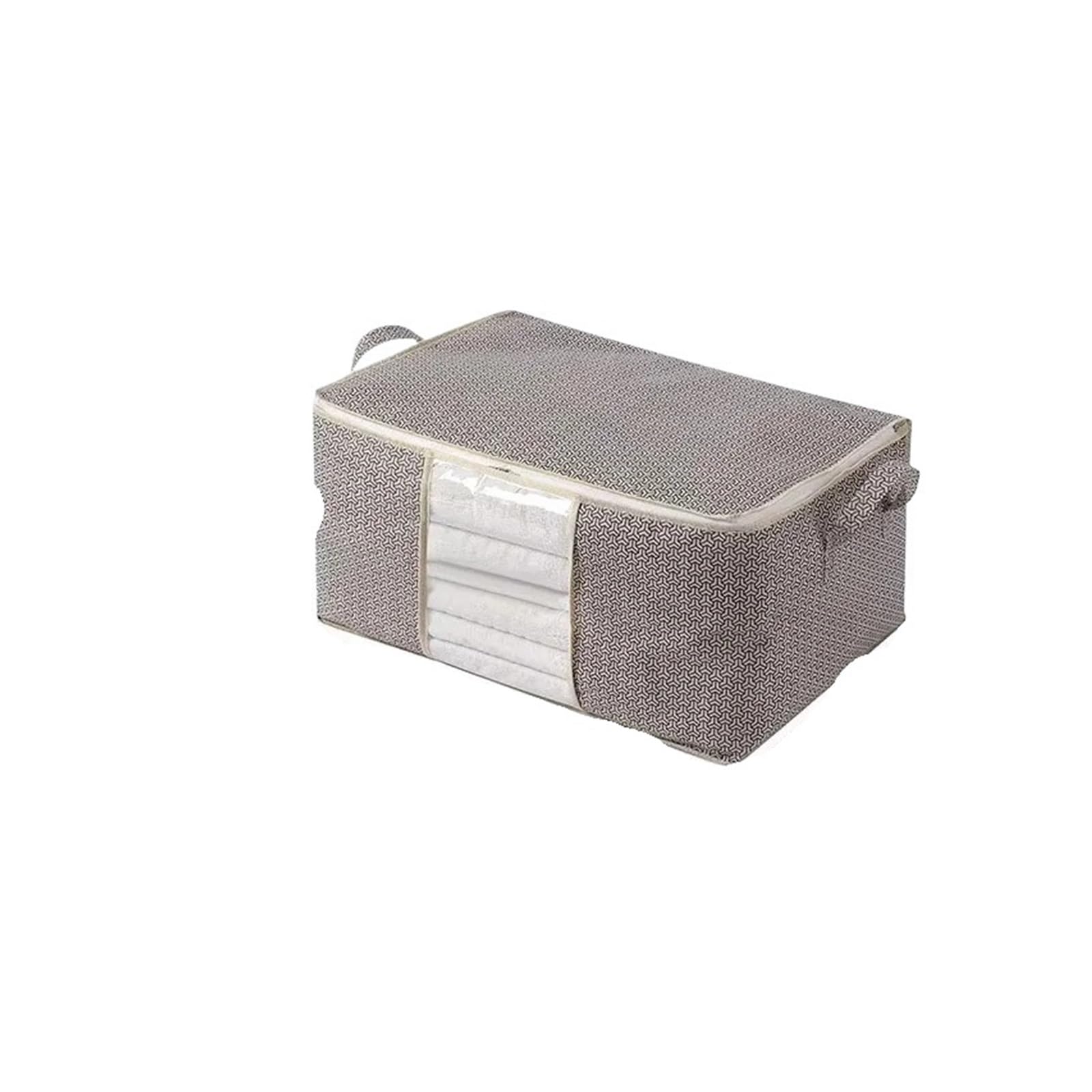 Cajas Almacenaje Ropa Caja de almacenamiento tela plegable gran capacidad, bolsa for edredón, ropa transparente y Visible, organizador guardarropa, 2 uds(60x40x30cm)