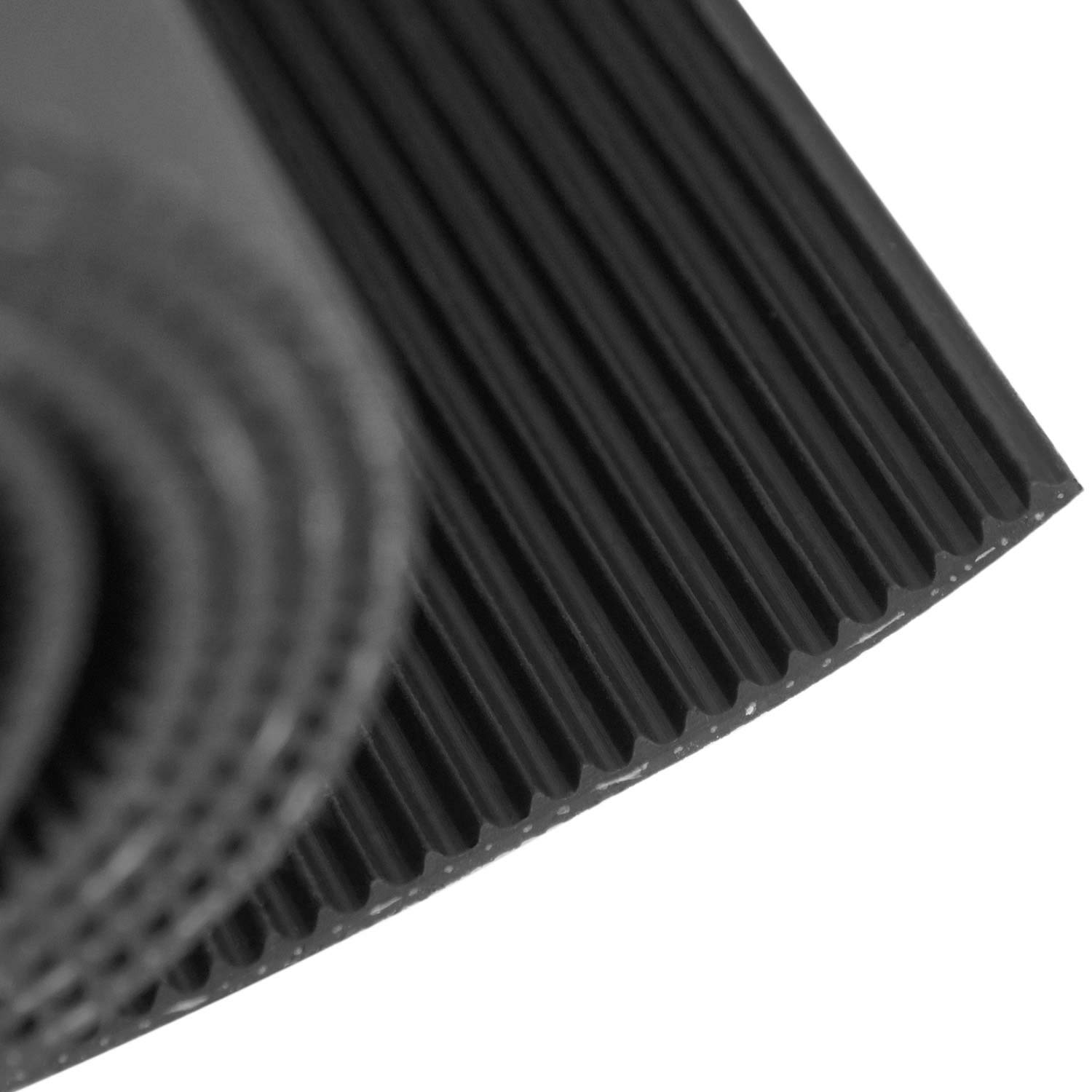 4m² Feinriefenmatte mit Gewebeeinlage 1,2 x 3,33m Stärke: 3mm, Schwarz