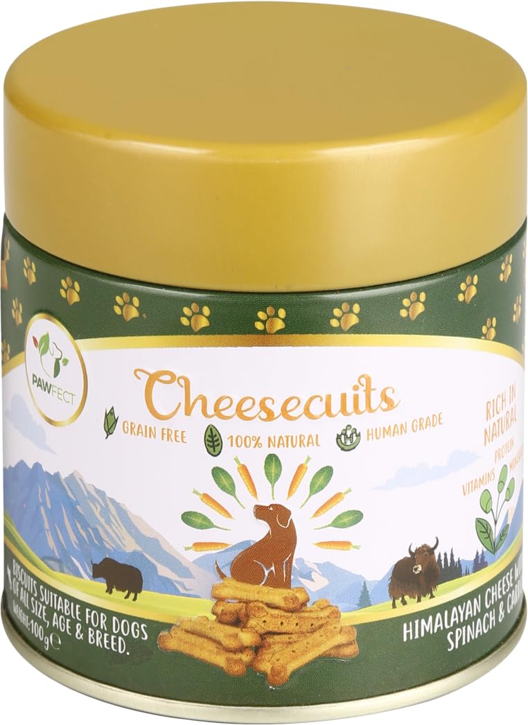 Cheesy Dog Biscuits with Spinach and Carrot- Cheesecuits (100g/3.53oz)