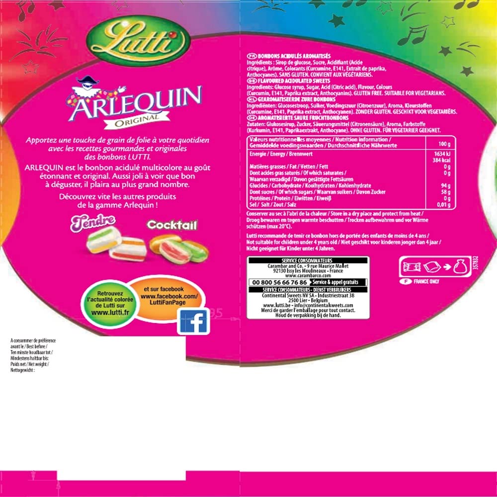 Lutti Arlequin original 100G
