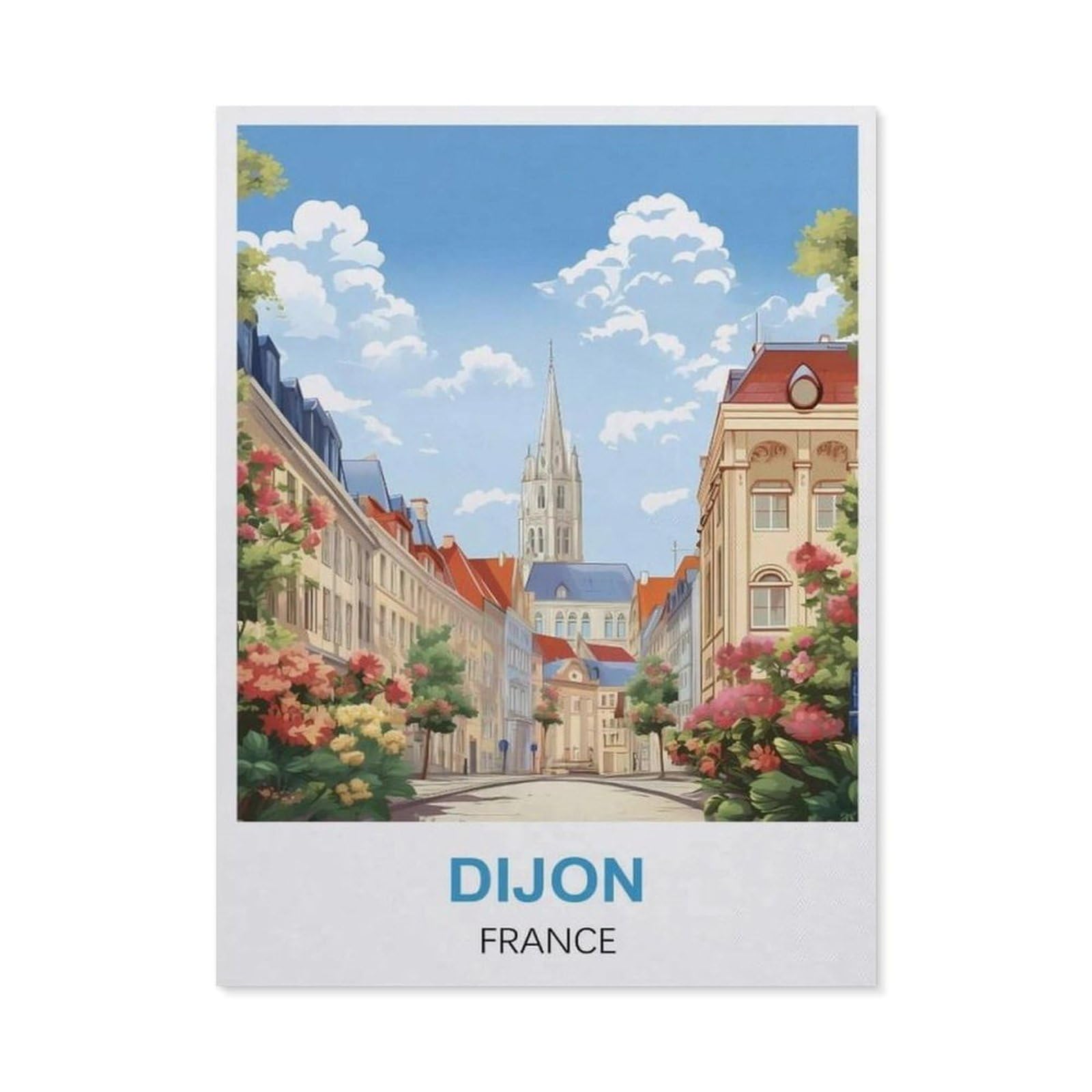 BEAYODKP 5D Diamond Painting Kits，Dijon France（40x50cm）