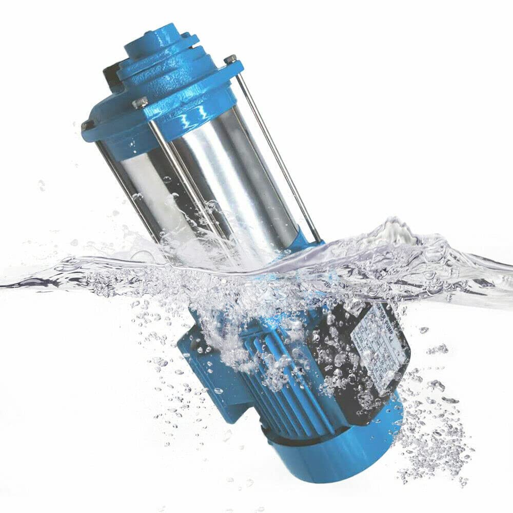 Pompe centrifuge en acier inoxydable 2200 W 4000 l/h 100 m Hauteur de refoulement Pompe à eau Pompe de jardin Pompe haute pression pour pipeline Boosting et alimentation en eau
