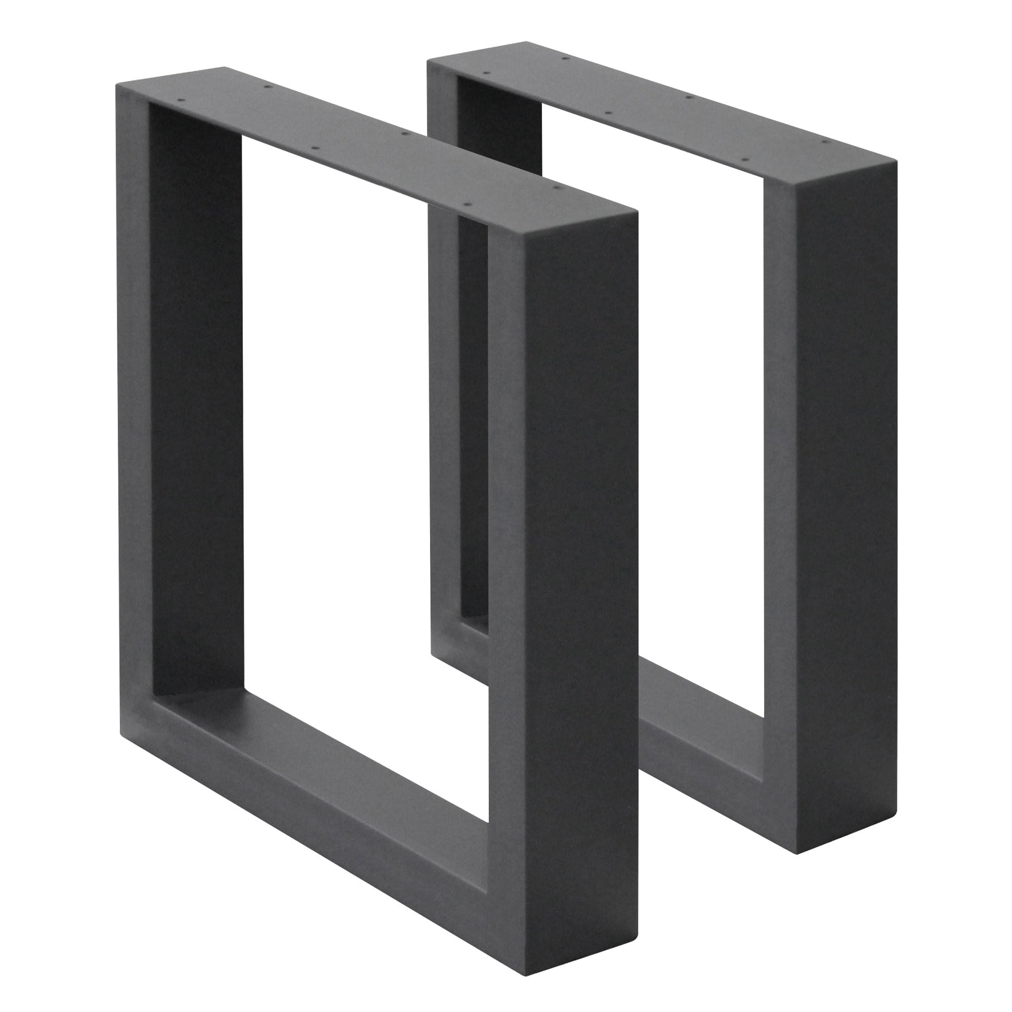 ECD Germany Tischbeine, 2x 30×43 cm, Anthrazit – Pulverbeschichteter Stahl, Industriedesign