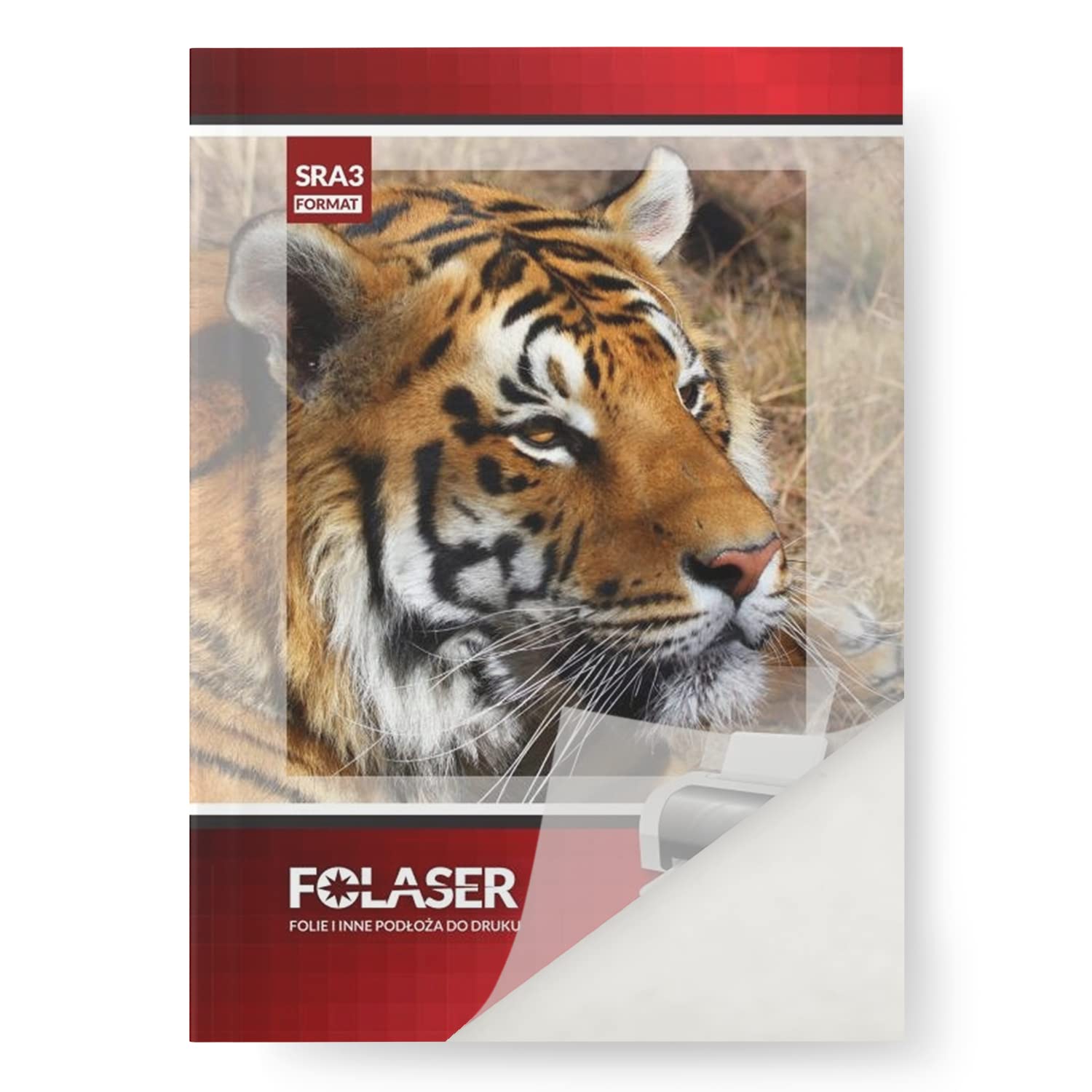 Netuno Folaser 10 Sheets of self-Adhesive Transparent Film SRA3 320x450mm 12.6x17.72 inches Transparent Adhesive Film for Colour Laser Printers copiers Labelling Film Sticky Back matt Adhesive Film