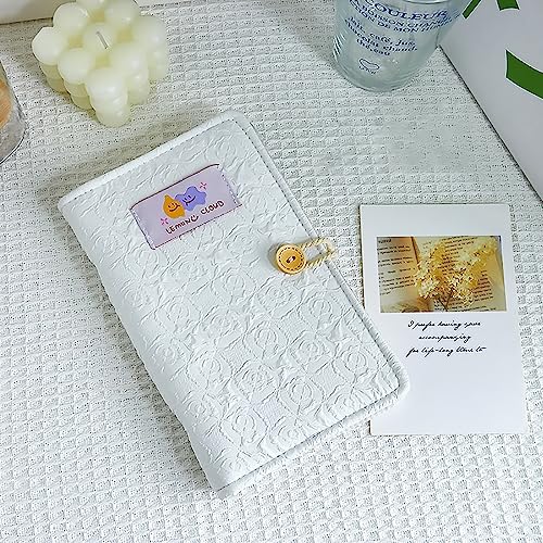 システム手帳 かわいい a6 手帳 リフィル付き スタンダードタイプ ビジネス プライベート 能率アップ ノート メモ帳 卒業記念品 就職 誕生日 (A 6(バラ)-月が白い)