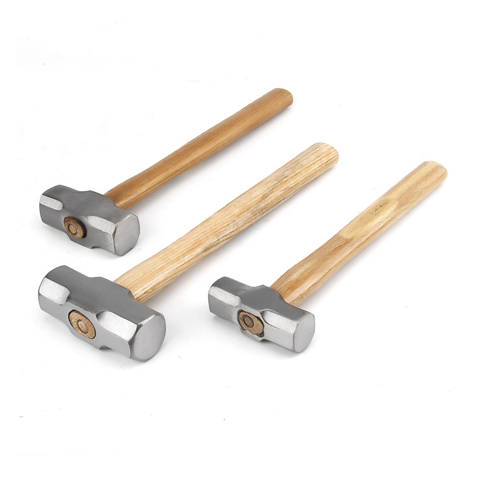 Heavy Duty drewniany uchwyt młot kowalski 1 sztuk kuta stal ośmiokątny młotek z łbem kwadratowym duży młot młot murarski 2LB 3LB 4LB wanglan (Size : 6LB)