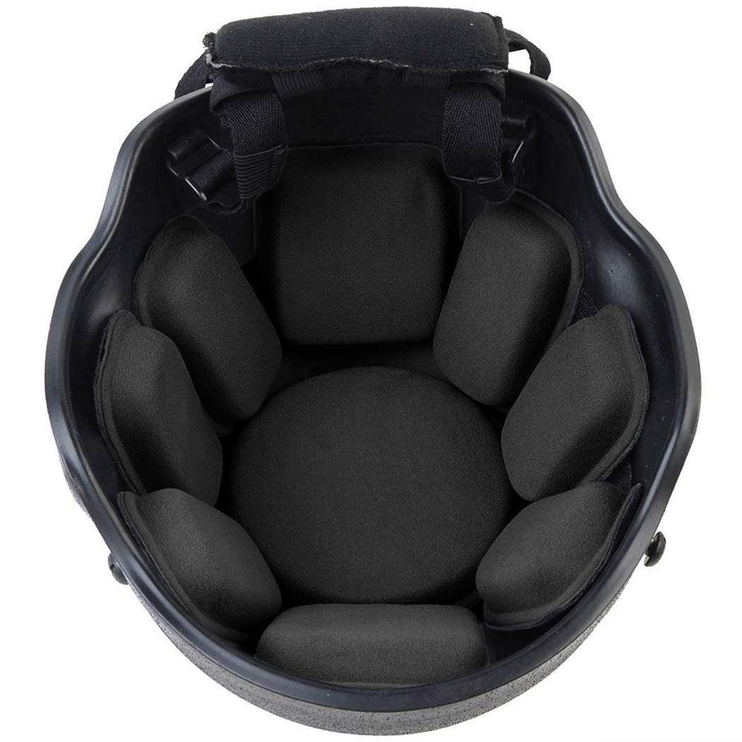 Cuscinetti per casco Airsoft universali Aoutacc, kit di imbottitura in schiuma di ricambio per 19 pezzi/set Set tappetini accessori per Fast/Mich/ACH/USMC/PASGT (EVA Foam, Black)