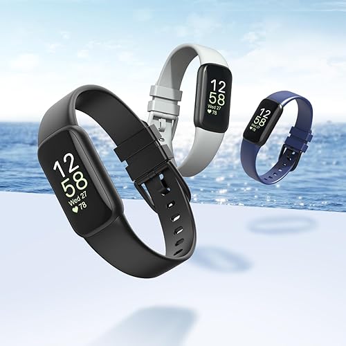 Miniatura 7 de Paquete de 2 bandas impermeables compatibles con Fitbit Inspire 3 bandas para mujeres y hombres, pulseras clásicas de repuesto deportivas suaves