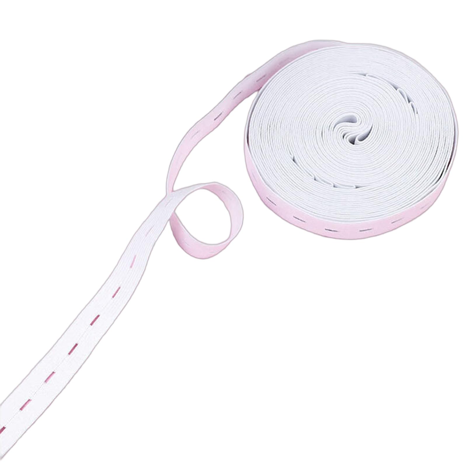 Kalttoy Flexibility 2.5cm Cord with Eyelet Trim Sturdy Waistband Fabric 29 Yards Long Long Elastics Roll for Costumes