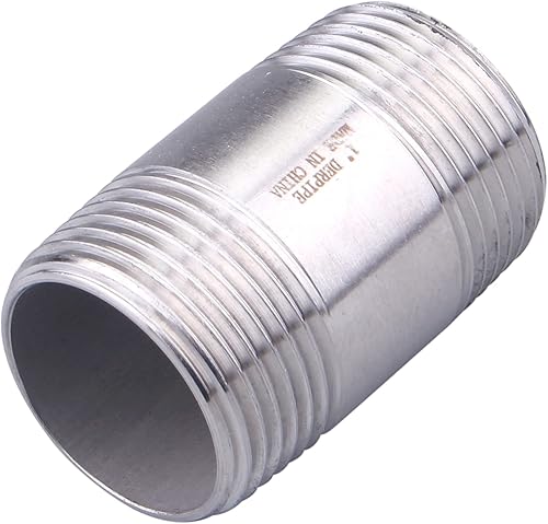 Miniatura 83 de 1/2" X 1/2" NPT Macho NPT Acero Inoxidable 304 Acoplamiento De Tubo De Acoplamiento De Acoplamiento De Tubo De Montaje 4" Longitud