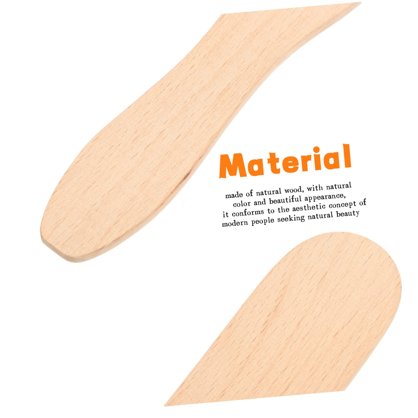 FUNOMOCYA Set of 2 Wooden Butter Scrapers Kitchen Utensils for Spreaders Cheese Butter Spreader Knife Easy to Clean