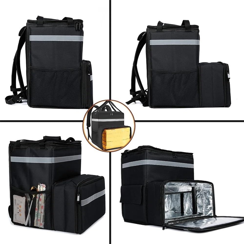 LATEAU Bolsa Termica Pizza Mochila térmica de 56L, Impermeable, Gruesa, Bolsa térmica for Alimentos, Caja de refrigerador, Mochila for Mantener la Comida Fresca