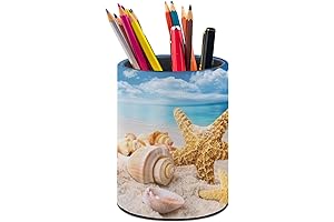 Enigmatic Beach Starfish Seashell Pen Holder: A Sanctuary for Your Writing Utensils