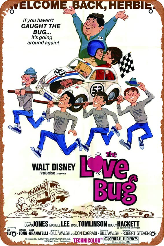 70s'lov bug ポスター　激レア　セール Amazon.com: Herbie The Love Bug Vintage Movie Poster Iron On