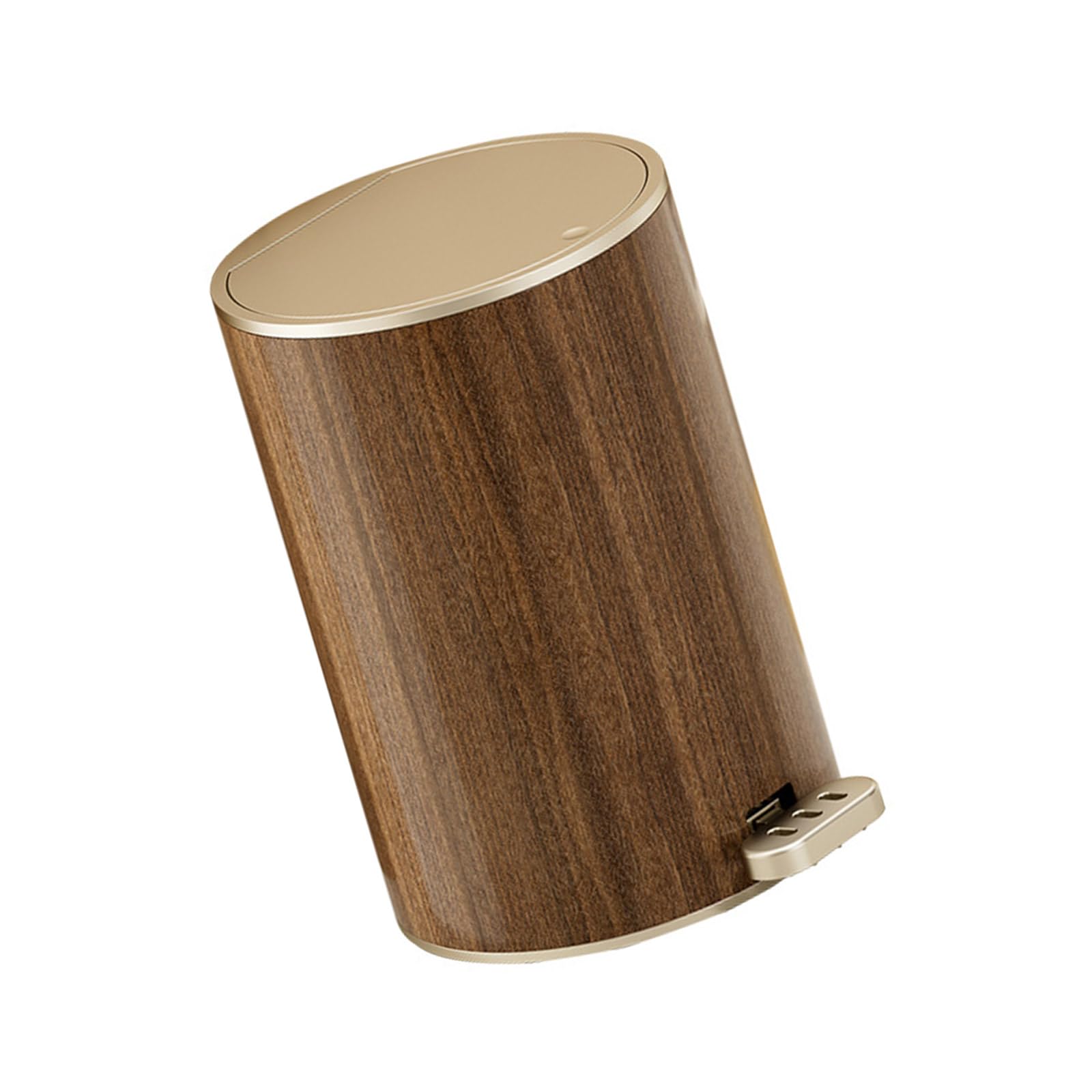 Buxuaaaa Trash Can Wood Grained Waste Basket Double-open Designing Kitchen Storage Sealed with Lid Ensures Long Term Use Waste Basket