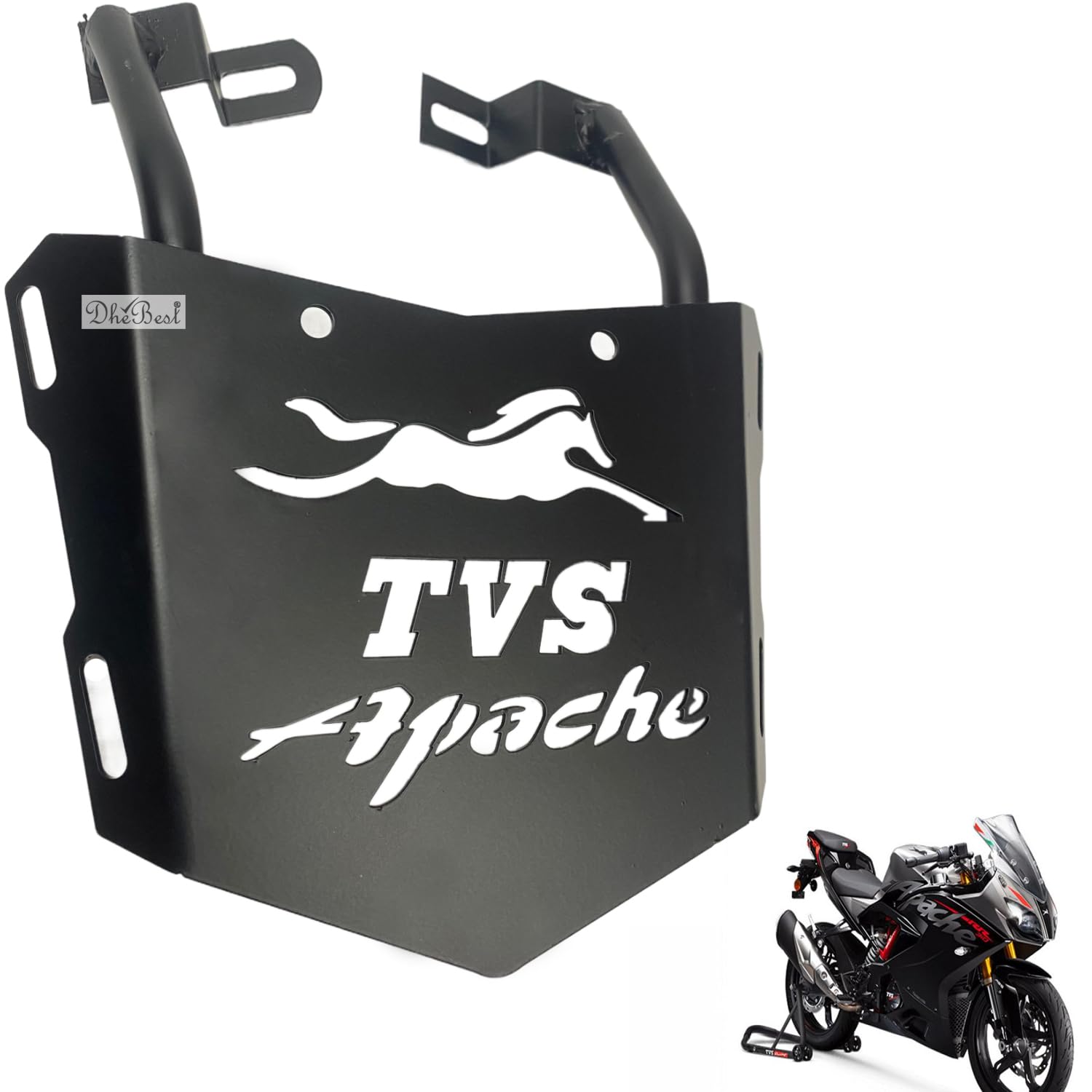 Dhe Best Bike Heavy Metal Back Rack Seat Extender Expedition Carrier Compatible with TVS Apache 310RR Dhe Best Bike Heavy Metal Back Rack Seat Extender Expedition Carrier Compatible with TVS Apache 310RR