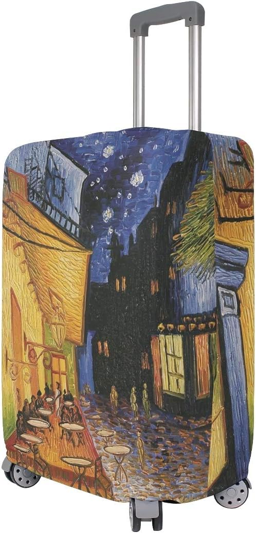 review Nander Street Under The Starry Night Travel Suitcase Protector Zipper Suitcase Cover Washable Print Luggage Cover 29-32 Inch