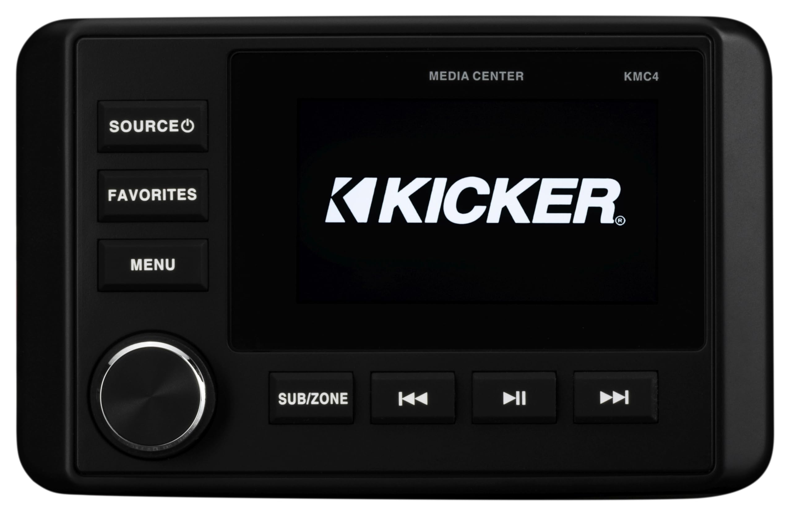 Kicker 51KMC4 Wetterbeständiges Messgeräte-Stil Media Center mit Bluetooth