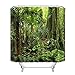 Produktbild LB Grün Wald Duschvorhang 180x200CM Tropischer Dschungel Duschvorhänge mit Haken,Grüne Blatt Palme Baum Bad Vorhang Polyester Wasserdicht Anti Schimmel Badezimmer Vorhänge