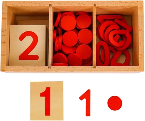 Miniatura 5 de Tarjetas Montessori y contadores con juegos de matemáticas numéricos recortados y juguetes de enseñanza de números para contar