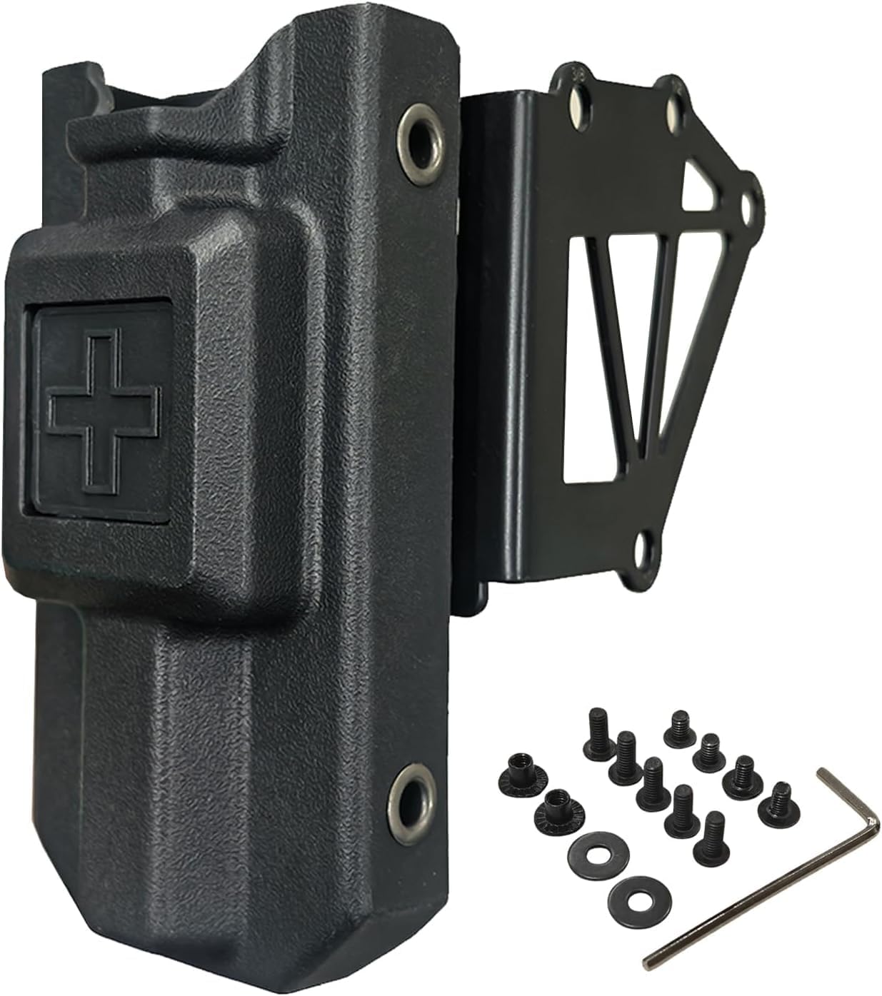 Tactical Tourniquet Holder for Gun Holster Adapter Mount, Compatible with QLS & 3-Hole Duty Holsters, Quick Access TQ Case for CAT Gen 7 & Older, Police Duty Gear